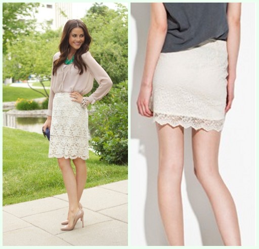 nyfifth tenns's white lace skirt