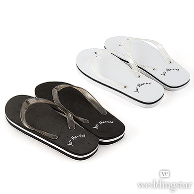 Black or White Just Married Sandals from HotRef.com