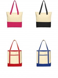 Port Authority Large Cotton Canvas Boat Tote Colorblock Cotton Tote from NYFifth