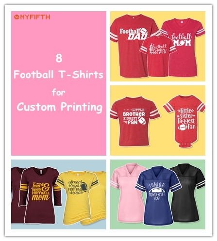 8 Football Tee Shirts for Custom Printing from NYFifth