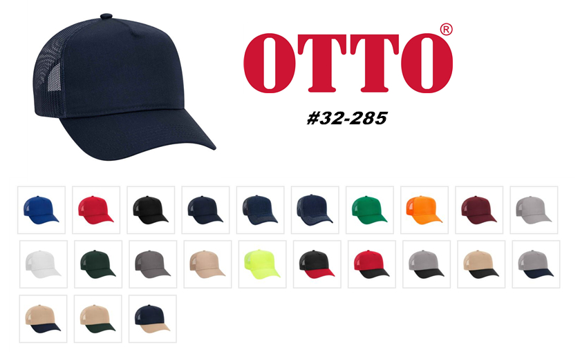 OTTO Cap 32 285 5 Panel Mid Profile Cotton Blend Twill Trucker Hat from NYFifth.jpg