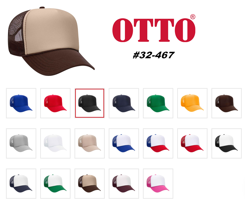 OTTO Cap 32 467 5 Panel Mid Profile Mesh Back Trucker Cap from NYFifth