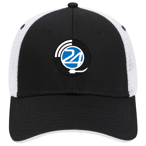 custom design of Superior cotton twill flipped edge visor two tone color six panel low profile pro style mesh back caps