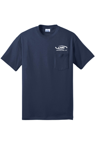 custom design of Port & Company® PC55P 50/50 Cotton/Poly T-Shirt with Pocket