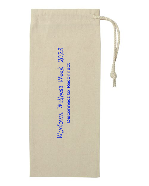 custom design of Liberty Bags 1727 - 10 Ounce Cotton Canvas Drawstring Wine Bag