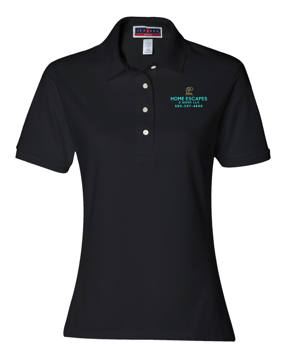 custom design of Jerzees 437W - Women's Spotshield 50/50 Sport Shirt