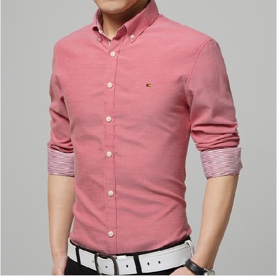 Autumn&Winter Men's Long Sleeved Shirt Oxford Silm Fit Spinning 7 Color Code 6