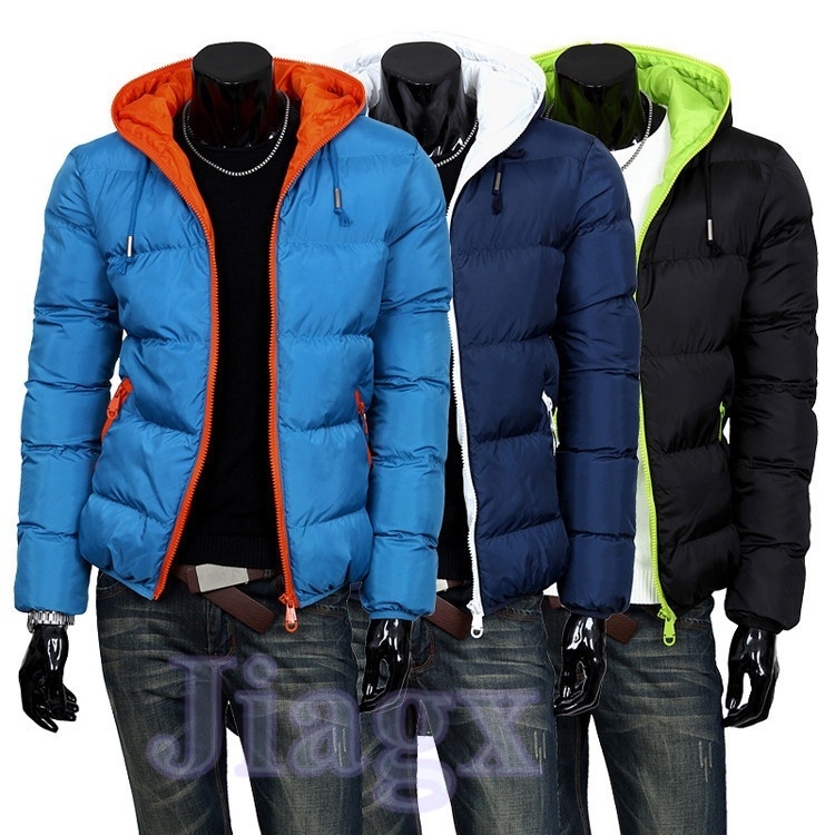 Fashion Mens Winter Jacket Men's Hooded Wadded Coat Outerwear Male Slim Casual Cotton Outdoors Outwear Down Jacket