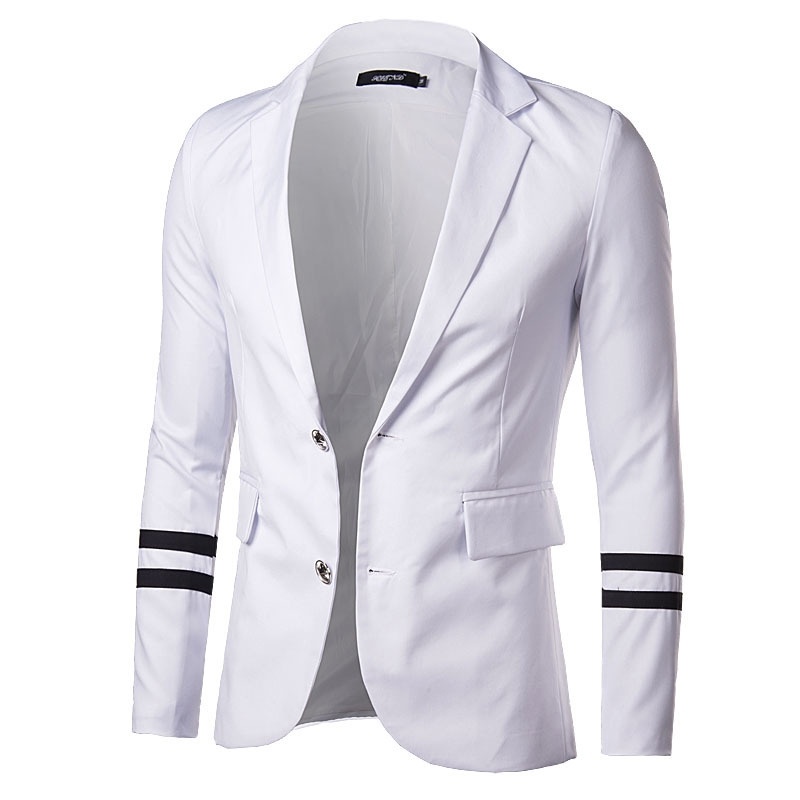 Men's fashion jacket splicing small suit B0890