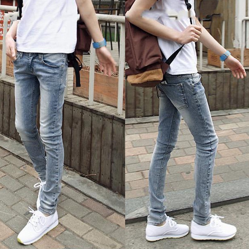 Men's Slim Off White Jeans