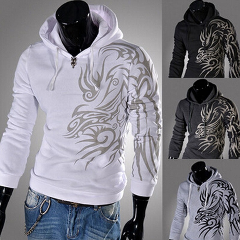 Selling the new dragon hoodies printing men leisure fashion