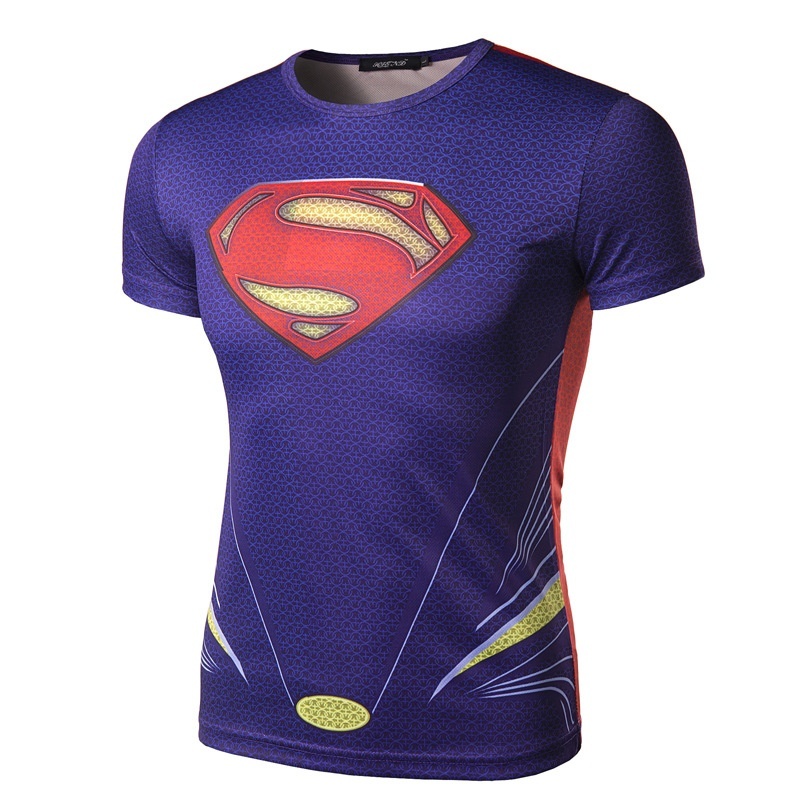 Superman hero alliance Avenger 3D Printing T-shirt quick dry short sleeved T-shirt T023