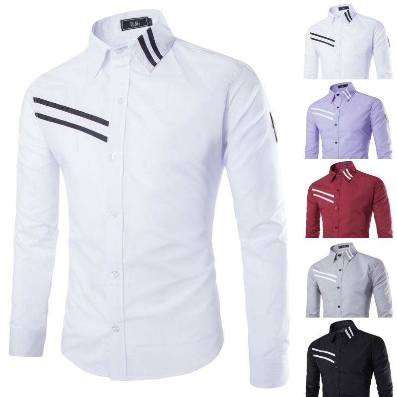 Men's Fashion Business And Leisure Long-sleeved Shirt