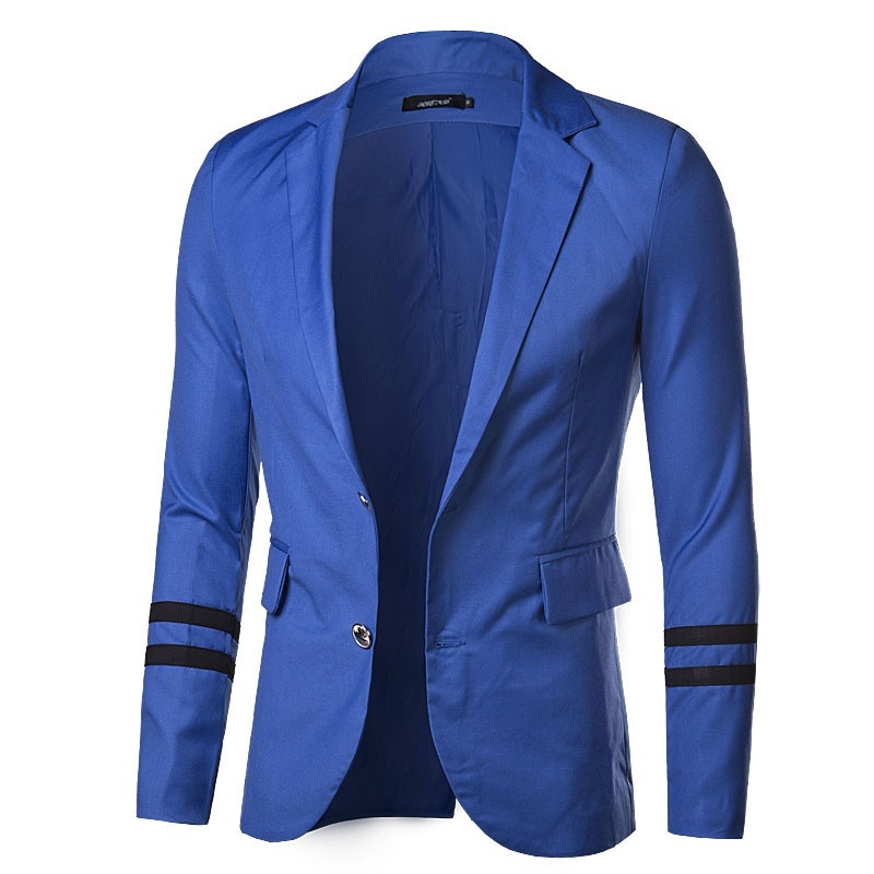 Men's fashion jacket splicing small suit B0890