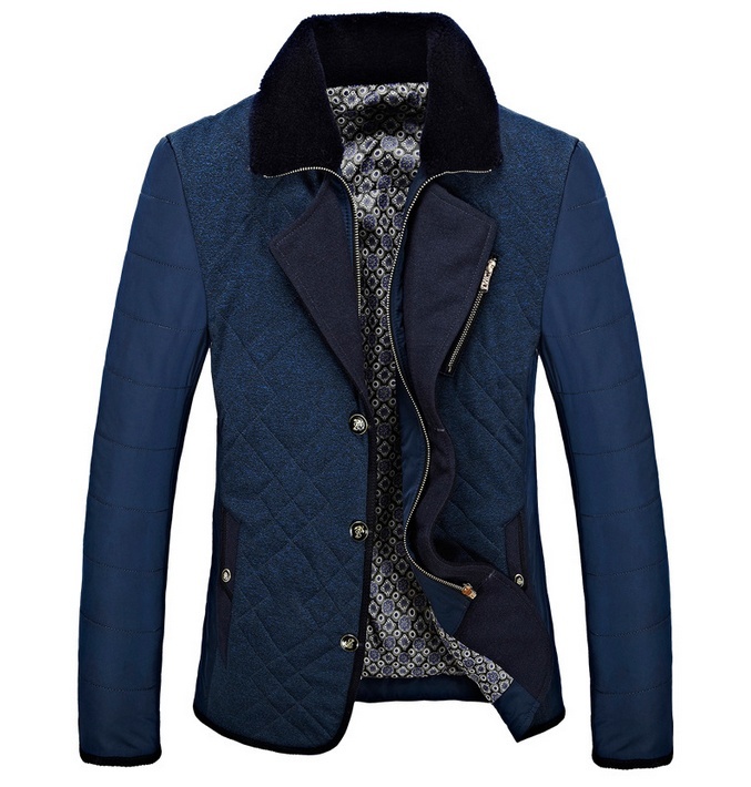 New Winter Warm Down Jacket Cotton Padded Long Sleeve Parka Blazer Coat Men's Fashion Casual Jacket