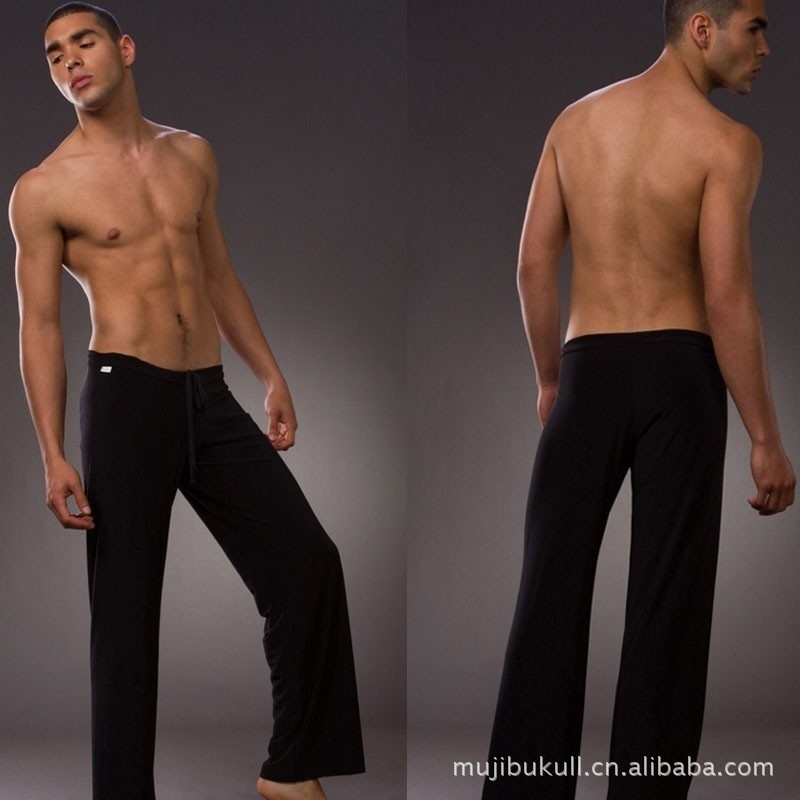 The man Home Furnishing pants yoga clothes pants soft silk fabric show sexy