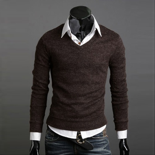 Autumn Style Men's V-neck Sweater