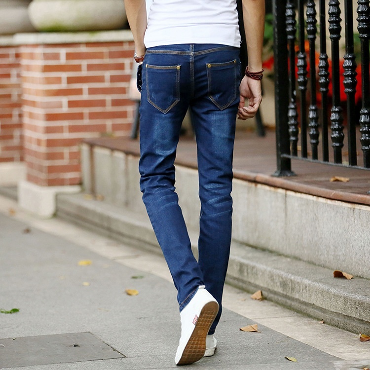 fashion cotton men's jeans men's casual pants Slim trousers tight denim trousers trousers