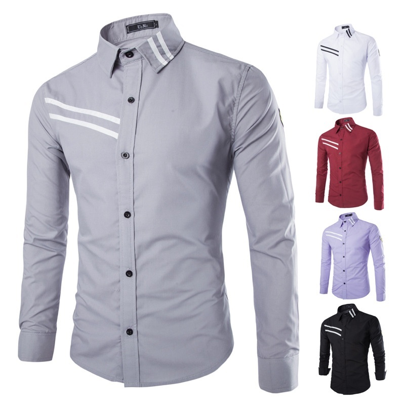 Men's Fashion Business And Leisure Long-sleeved Shirt