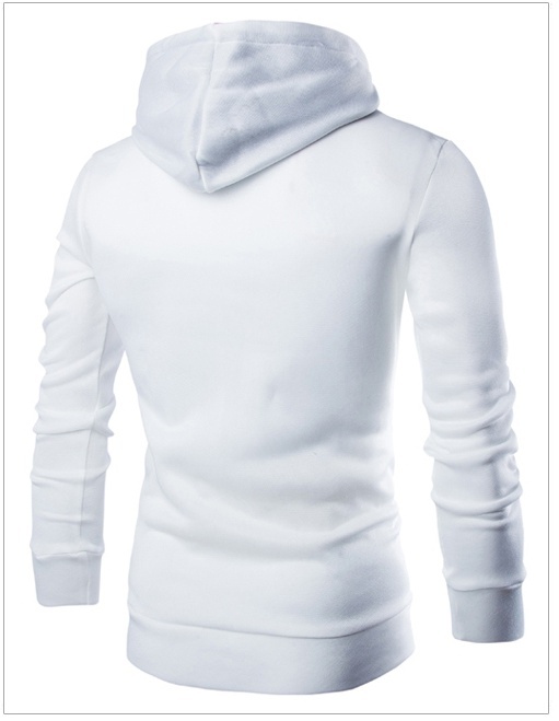 New Fashion Front Double Zipper Design Thickened Men Hoodie