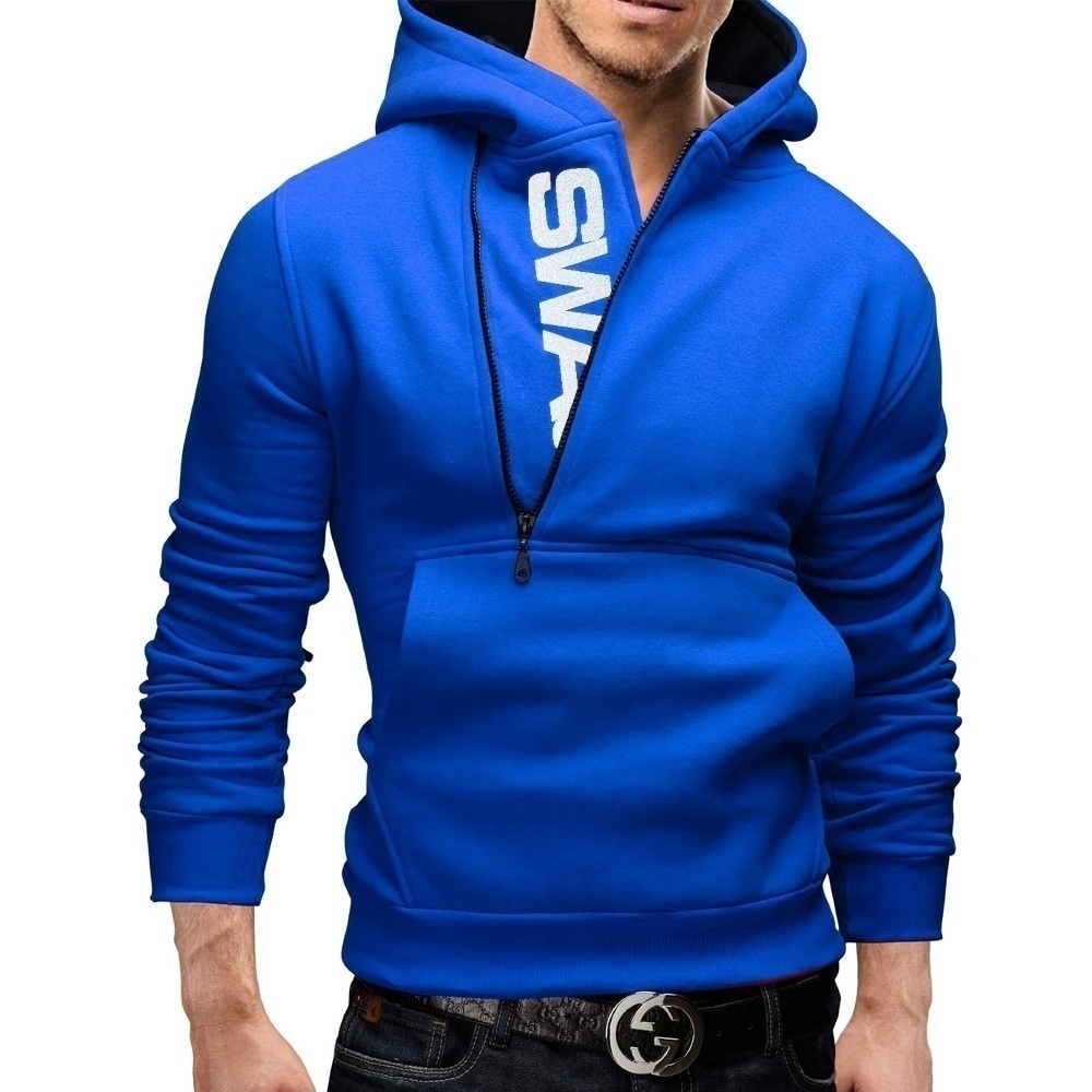 Sleeve Head Side Zipper Hit Color Sweater Hoodie Size Chart Please Refer To The Last Picture