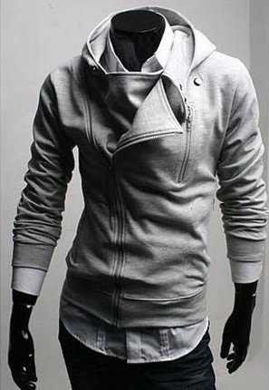 Spring and Autumn men sweater Korean Slim thin coat oblique zipper men's spring thin coat M L XL XXL XXXL