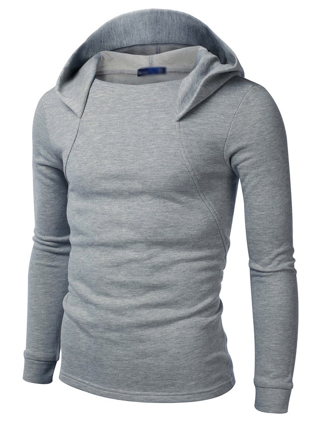 Spring / Autumn Long Sleeve Hooded Slip-on Sweatshirt for Men