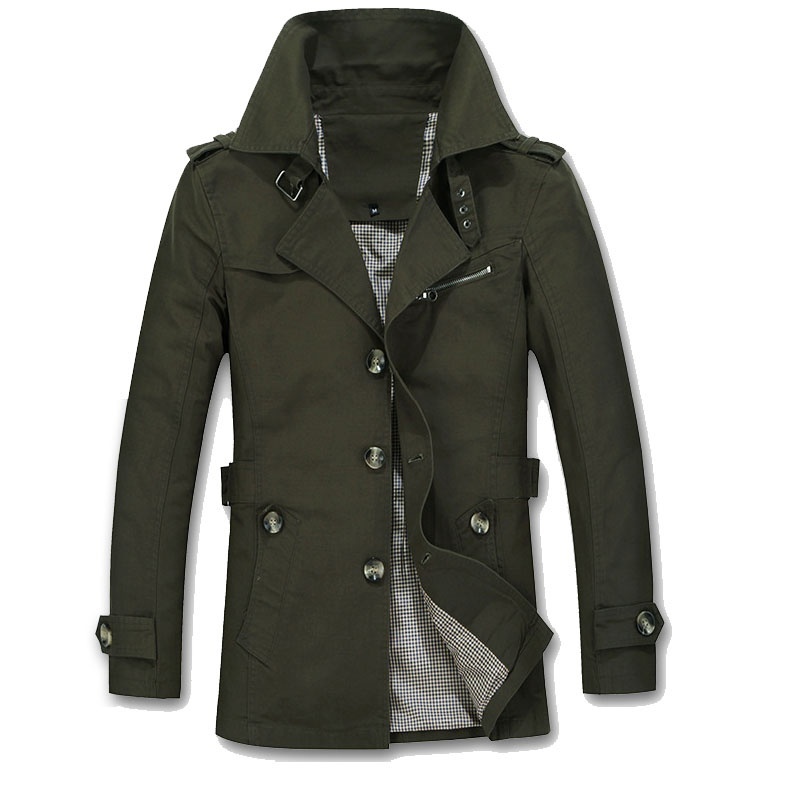 Cotton men's new autumn and winter coat jacket big yards long section of young casual menswear