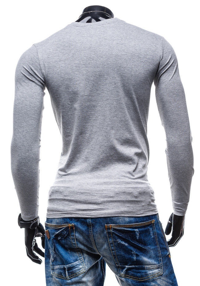 English pattern men cultivating new personality V-neck long-sleeved T-shirt