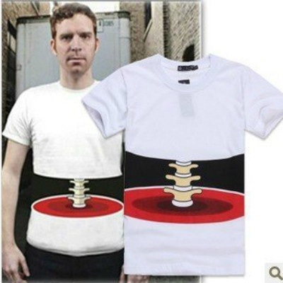 hot sale !!! summer new creative personalized 3D   bones fashion short -sleeve t-shirt bones hilarious FZ0015