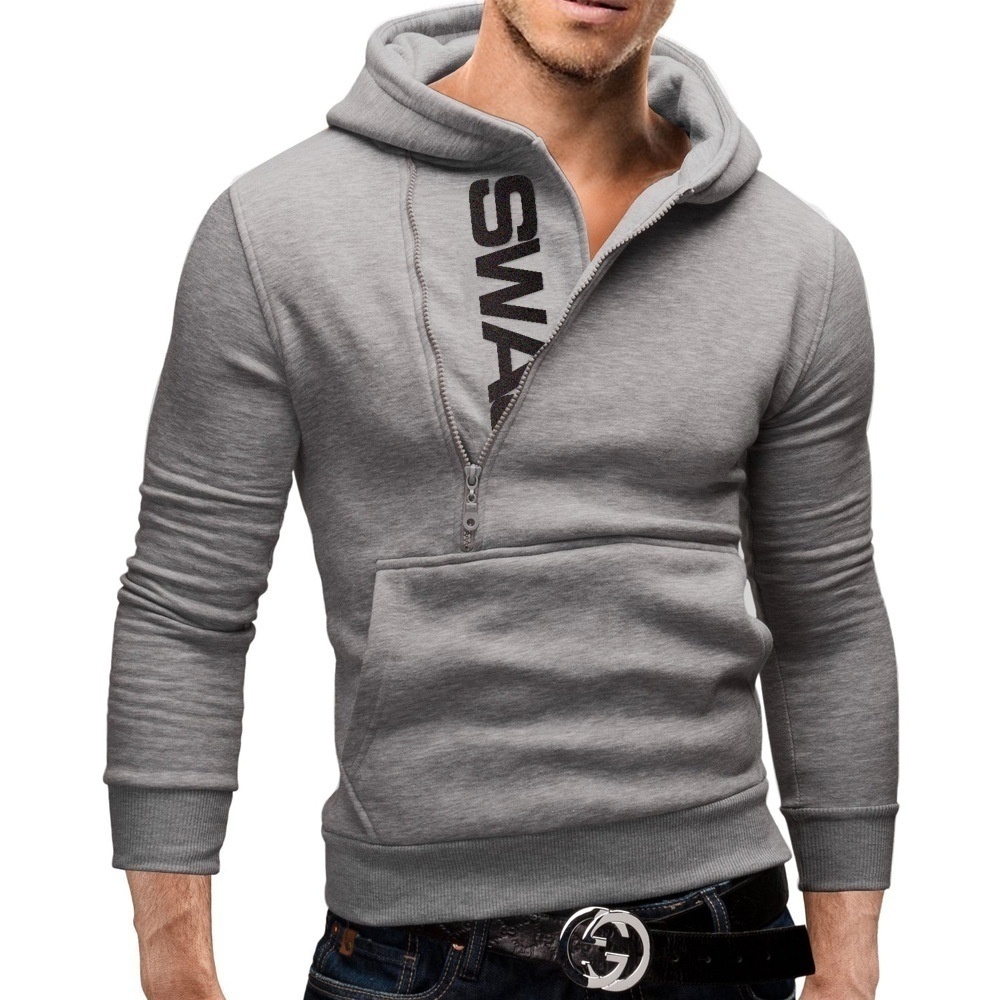 Sleeve Head Side Zipper Hit Color Sweater Hoodie Size Chart Please Refer To The Last Picture
