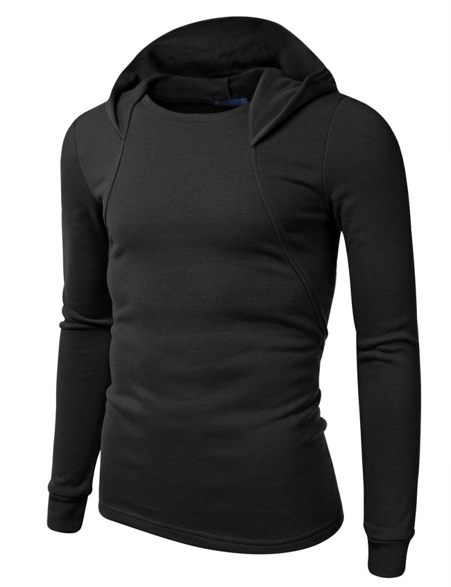 Spring / Autumn Long Sleeve Hooded Slip-on Sweatshirt for Men