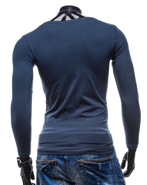 winter men's slim neck long sleeved T-shirt Korean stylish cotton shirt