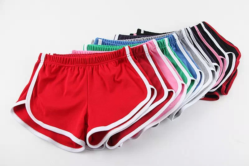 New Fashion Women Elegant candy color Sport Elastic Waist Casual brand design shorts
