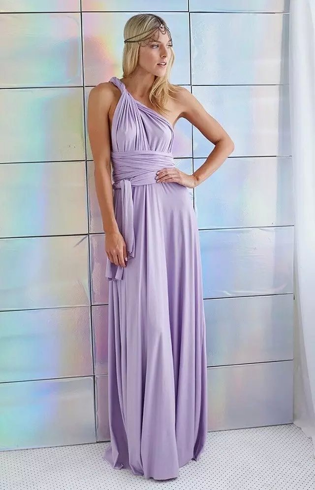 Fashion Elegant sexy purple Floor-Length Dress for women back bow Sexy Backless off shoulder sleeveless evening party