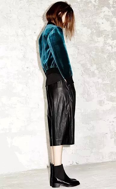 Female jacket Fashion women Punk style Flannel blue zipper pocket short stand collar coat Casual brand jaqueta feminino