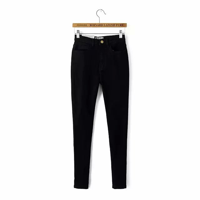 Fashion American Style Women Gray Denim zipper high waist Jeans pocket stretch casual brand pencil pants plus size