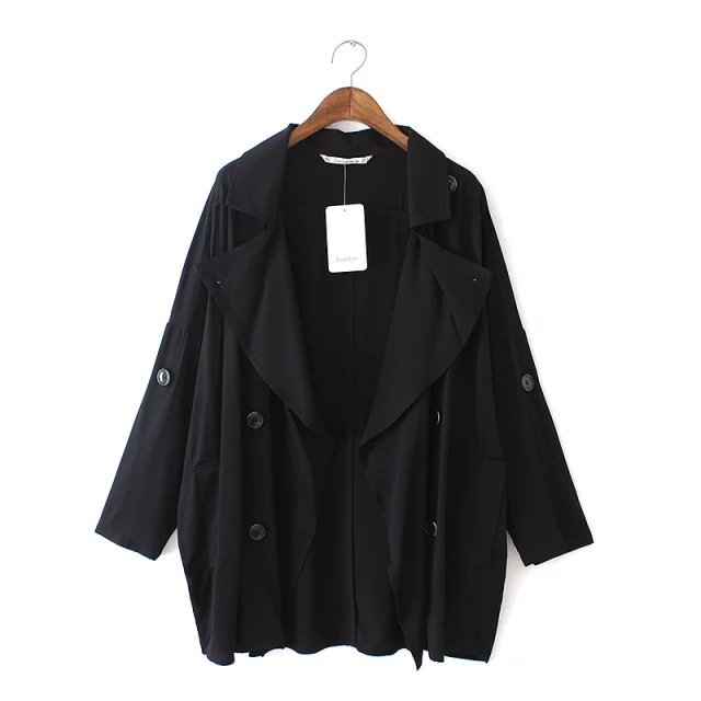 Fashion Autumn elegant Amy Green trench coat for women long coats Casual brand Loose windbreaker female cloak
