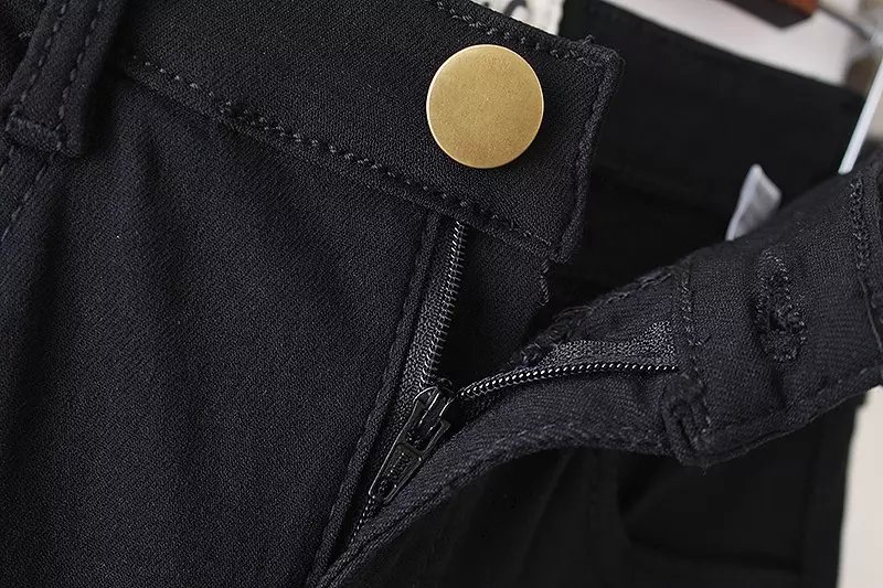 Fashion Stretch zipper pocket pencil pants Black Leggings Trousers for women casual Brand Femalewinter thick warm plus size