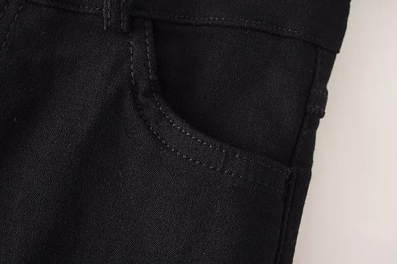 Women Fashion winter thick warm Stretch zipper pocket pencil pants Black Leggings Trousers Casual Brand Female plus size