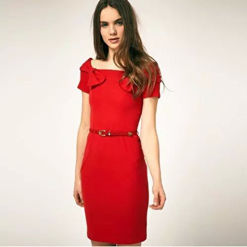 Fashion Female vintage European style Bow Red Dresses For Women Career sexy Short sleeve casual brand vestidos
