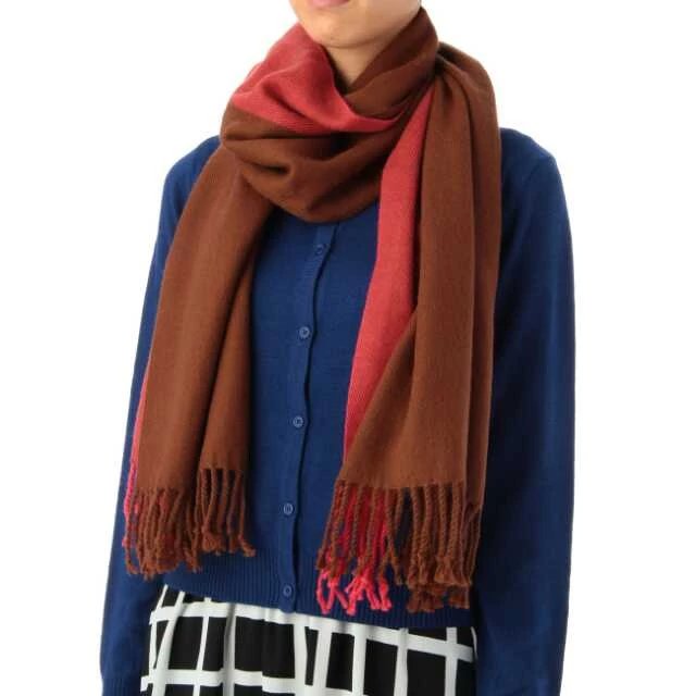 Fashion Scarves & Wraps Adult Acrylic Shawl Stylish Warm Neck Wrap brown striped pattern tassel Women Soft Scarf