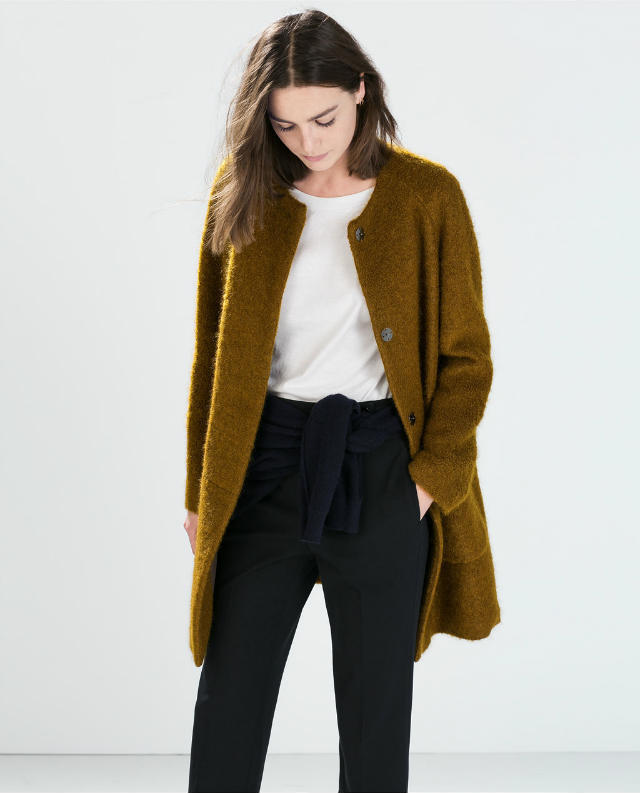 Fashion Winter Women Pockets Female overcoat button Brown Woolen Long Sleeve pocket O-neck Brand Femininos