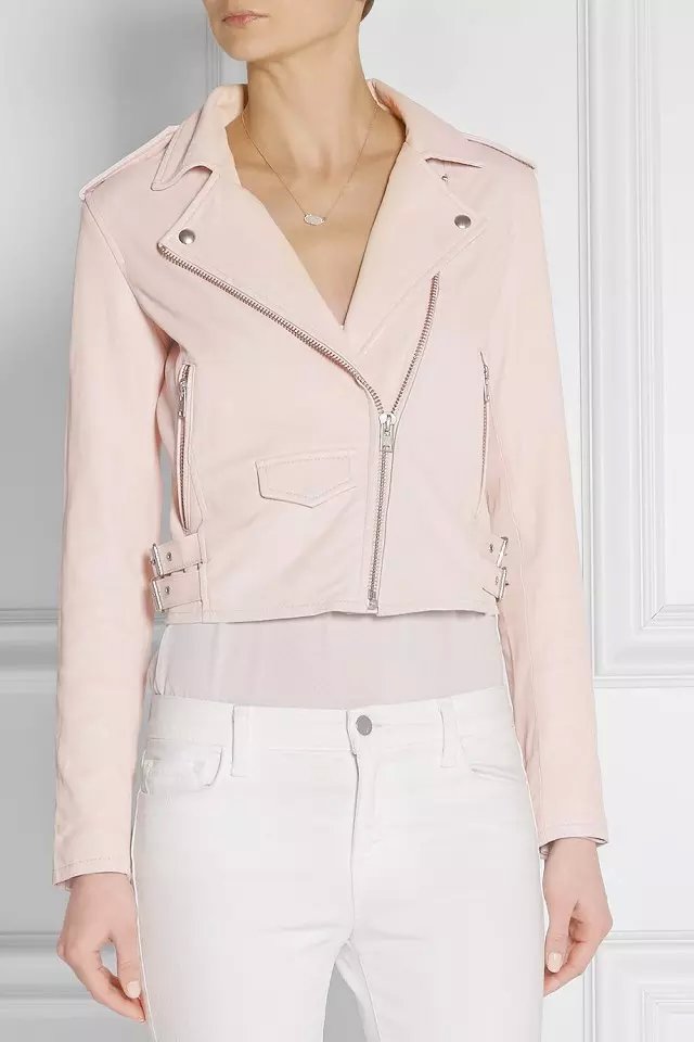 Fashion Winter Women turn-down collar Cool Pink Faux leather jacket coat Zipper casual jaqueta feminina Fit brand plus size