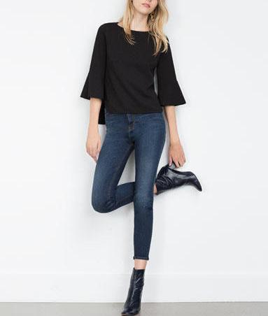 Fashion Women elegant black blouses O-neck Flare Sleeve vintage shirt casual office lady brand design female tops