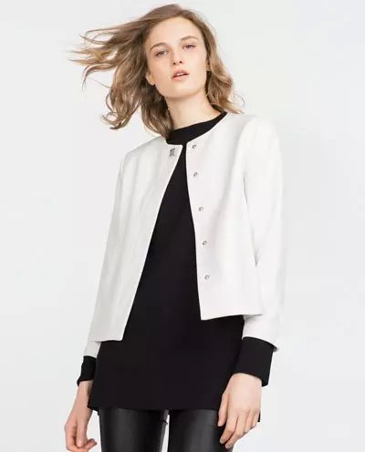 Fashion women elegant White outwear button pockets Jacket long sleeve O-neck casual office lady brand designer Female