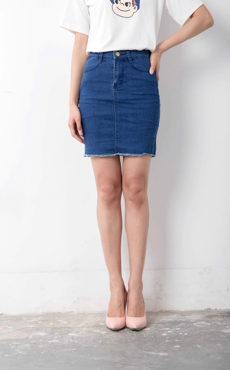 Fashion women sexy blue Denim women Zipper pocket Packet high waist Buttock mini Skirts casual stretch brand