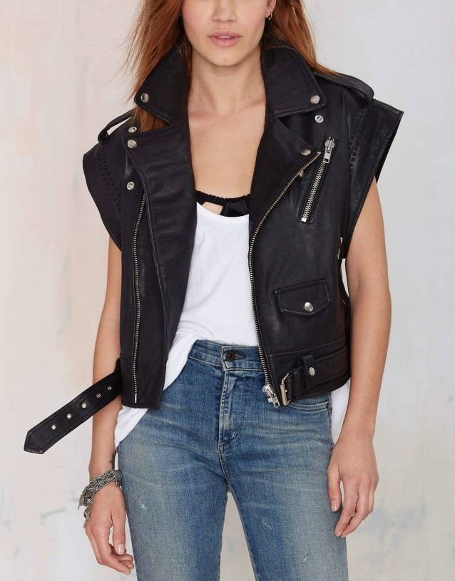 Faux Leather vest Jacket for Women Fashion Europe Rivet locomotive pockets Sleeveless outwear casual streetwear brand