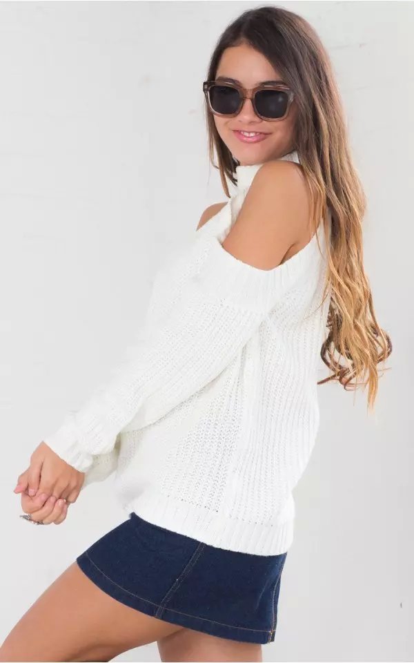 American Apparel Women White Sweaters Autumn Warm Fashion Shoulder Off Pullover knitwear Casual knitted brand