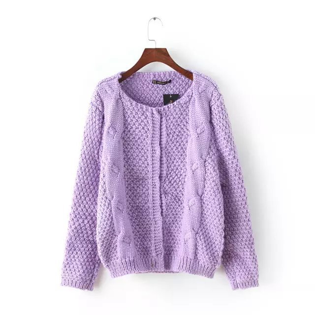 Autumn Fashion women pink vintage Covered Button knitwear Cardigans O neck long sleeve Casual knitted sweaters brand tops
